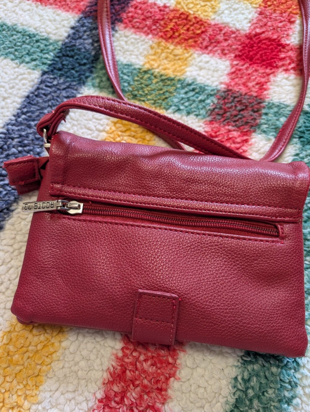 Small Roots Burgundy Crossbody Bag - Picture 4 of 4